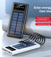 Solar Power Bank 20000mAh External Battery for any Mobile Phone Fast Charger Portable Outdoor Powerbank