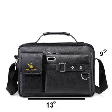 Men & Women Pu Leather Shoulder Bag (Black Shape )