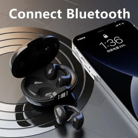 Wireless Ear Clip Non-In-Ear Digital Display Bluetooth Headset Gaming Painless Wearing Ultra Long Lasting Sports Headset