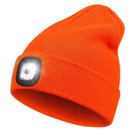 Buy 2 Get 1 Free.USB Rechargeable Winter Cap With Light. ( ORANGE). দুটি কিনলে ১টি ফ্রি ! অরেঞ্জ অথবা লেমন কালার