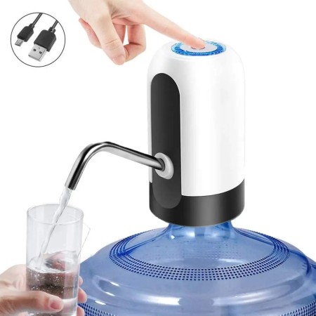 Water Bottle Pump Dispenser USB Charging Drinking Water Pump for 19 Litter Bpttle Automatic Water Bottle Switch Dispenser for Kitchen Office Living Room