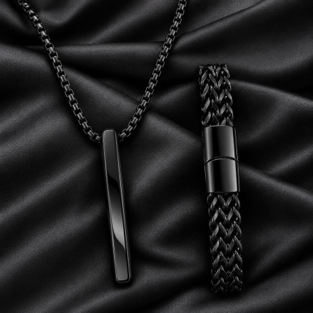 Collier Neck Chain and braclet for Men & Boys - Stainless Steel